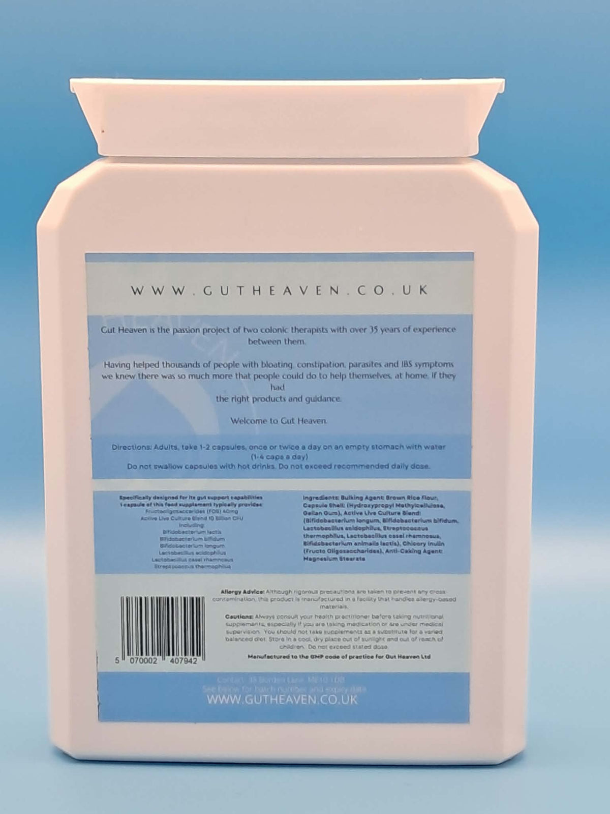 Friendly Bacteria – Multi-Strain Probiotic Supplement (10 Billion CFU, 60 Capsules)