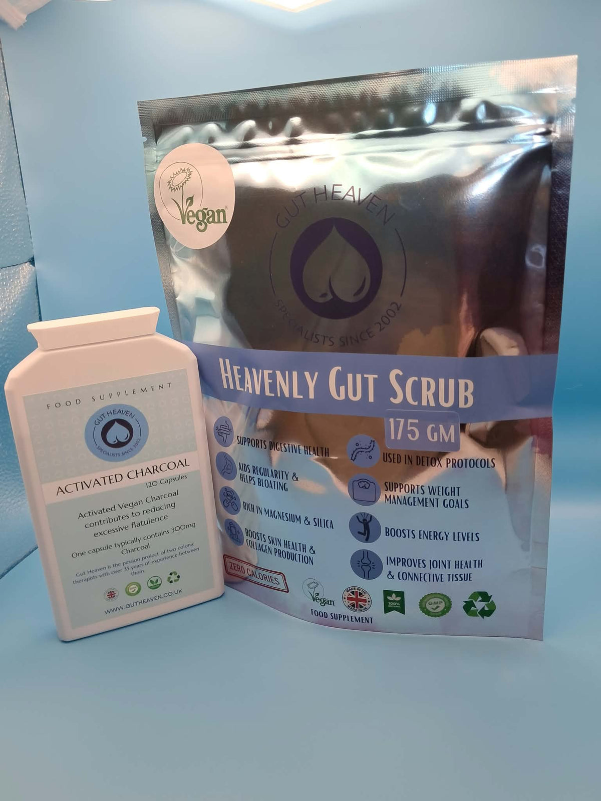Buy the large Heavenly Gut Scrub and get Activated Charcoal free. *While stocks last. SAVING £22!*